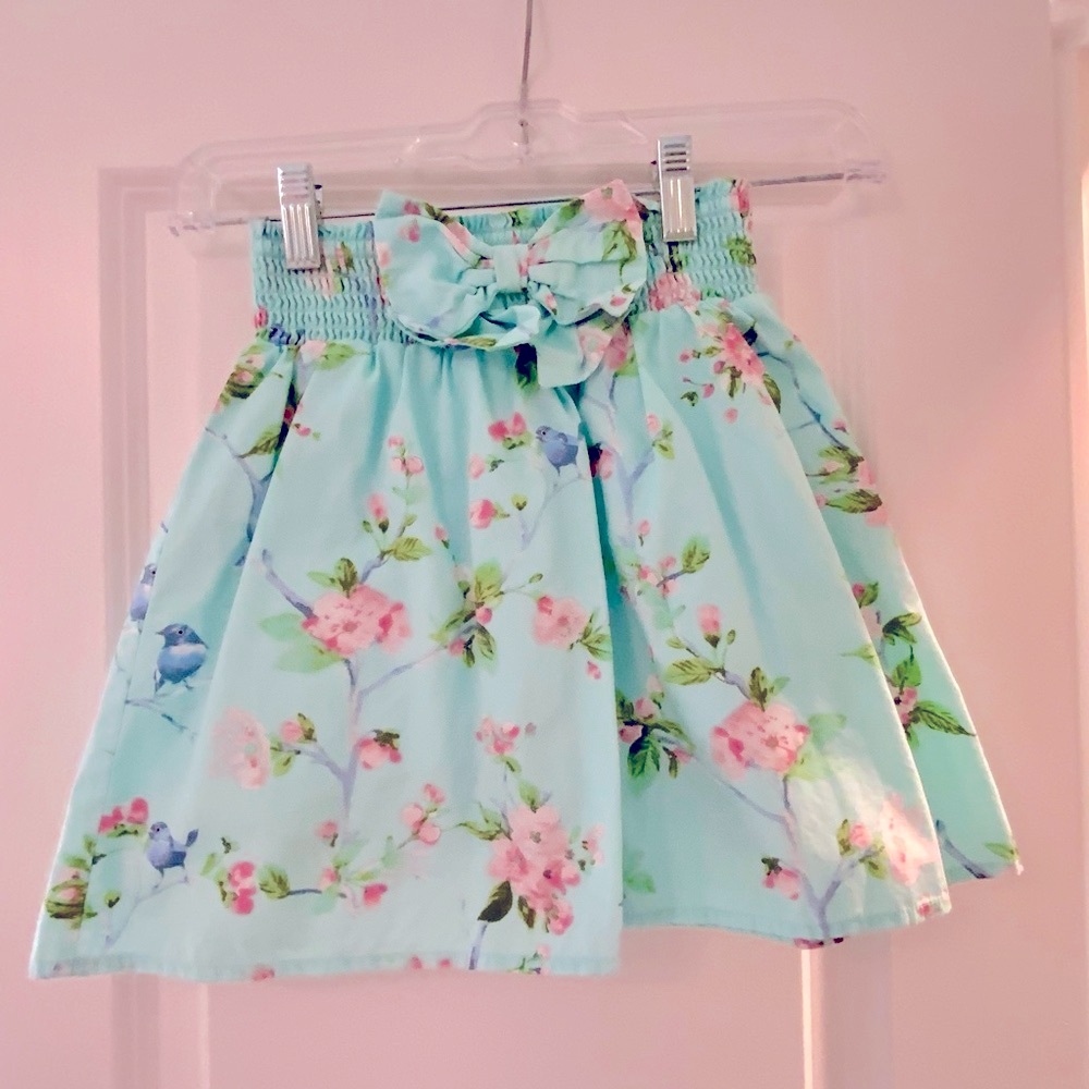 Gymboree Floral Kids Skort in Light Blue and Pink